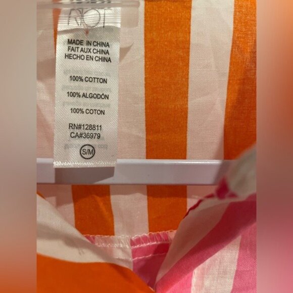 Beach Riot Pink and Orange Striped Swim Coverup - Picture 6 of 8